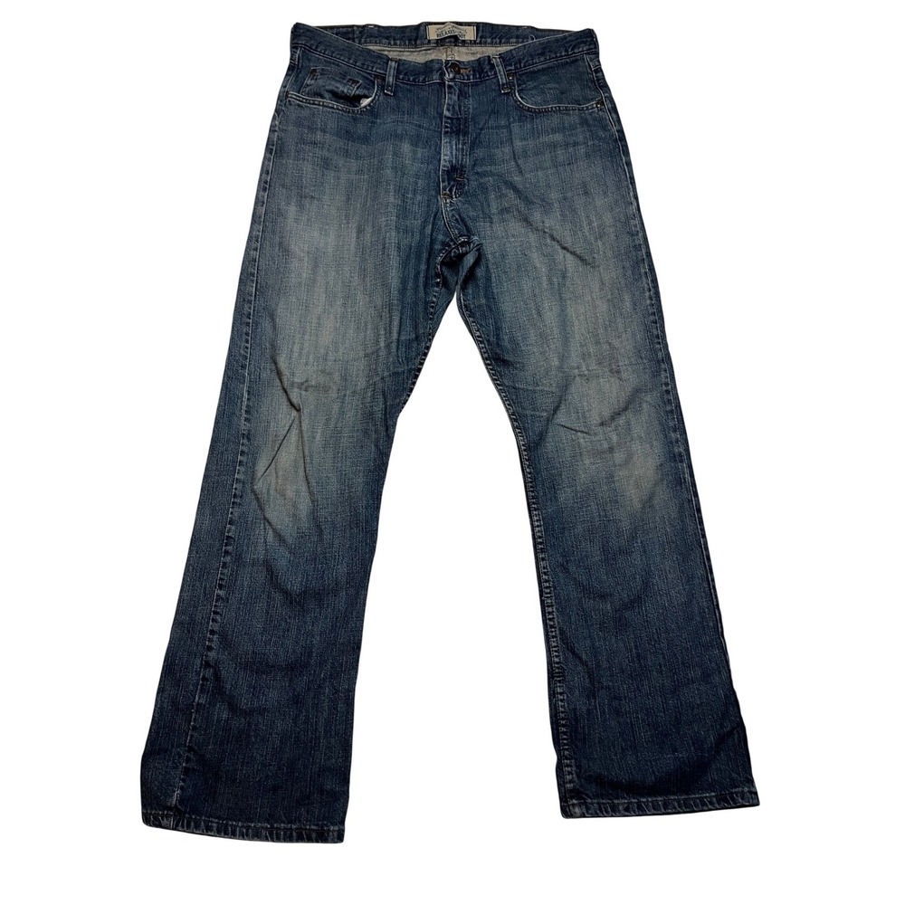 Wrangler Jeans Mens 36x32 Blue Originals Relaxed Boot Stretch Denim 98BTTDY